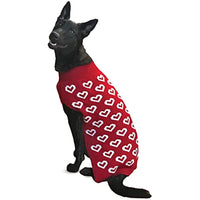 Fashion Pet/Allover Hearts Sweater/Dog Sweater RED Small