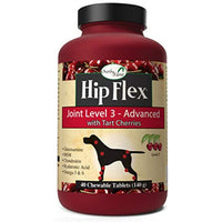 Overby Farm Hip Flex Level 3 Advanced Care with Tart Cherries Joint Support Supplement for Dogs, Chewable Tablets, Made in the USA, 40 Count