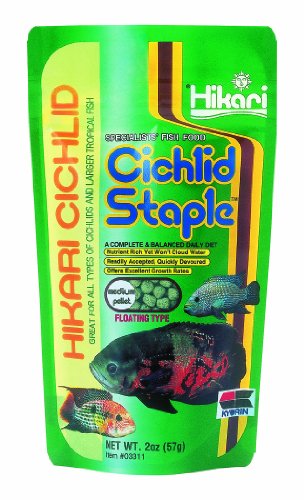 Hikari 2-Ounce Cichlid Staple Floating Pellets for Pets, Medium