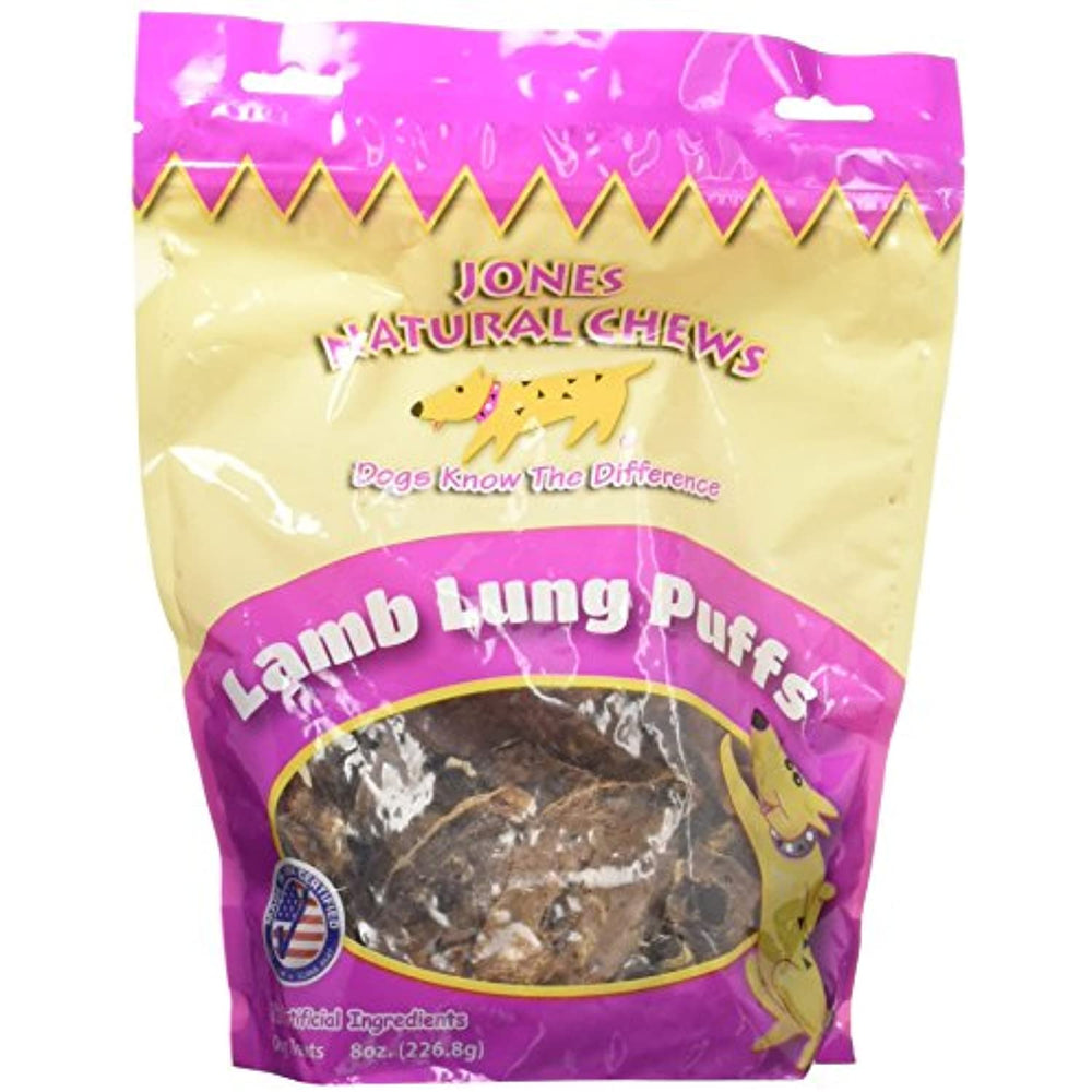Jones Gourmet Dog Chews Lamb Puffs 8 oz.