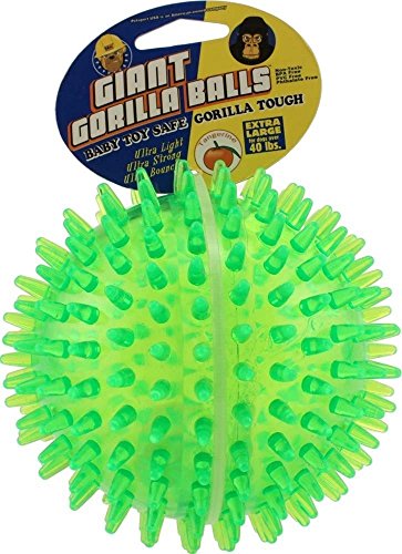 PetSport Gorilla Ball Scented, Super Durable, Ultra Light and Ultra Bouncy Dog Toy for Dogs, Assorted Colors (5