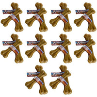 
              Loving Pets Dlv4708 10-Pack Natures Choice Natural Pressed Rawhide Bones For Dogs, 8-1/2-Inch
            