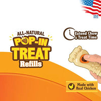 
              Nylabone Power Chew Knuckle Bone & Pop-in Treat Toy Combo Chicken Flavor Medium/Wolf - Up to 35 lbs.
            