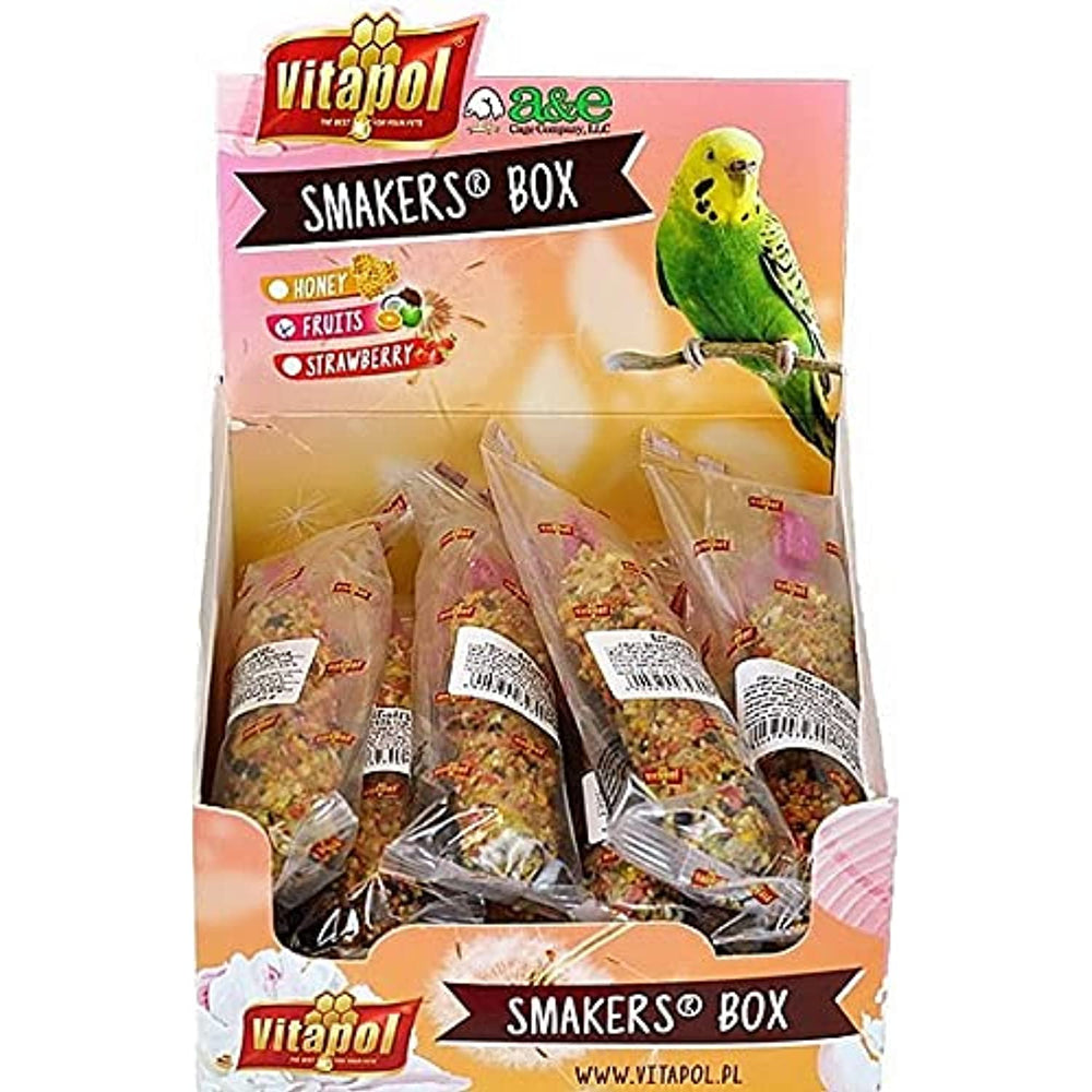 A&E Cage 644120 Vitapol Smakers Parakeet Treat Sticks - Fruit - Pack of 12