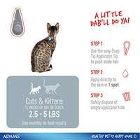 
              Adams Plus Flea & Tick Spot On for Cats & Kittens Over 2.5 lbs but Under 5 lbs
            