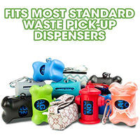 Bags on Board Dog Poop Bags | Strong, Leak Proof Dog Waste Bags | 9 X14", 60 Assorted Color Bags