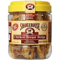 Smokehouse 100-Percent Natural Chicken Breast Strips Dog Treats, 1-Pound