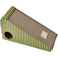 SPOT Ethical Products Corrugated Cardboard Cat Scratcher / 17" Ramp with Cutout/with Catnip and Silver Vine, Multi