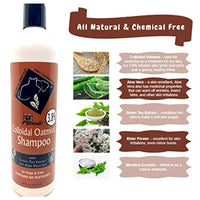 Doc Ackerman's - Herbal Colloidal Oatmeal Pet Shampoo - Botanical Enriched All Natural Grooming Shampoo - Dogs & Cats - 16 oz