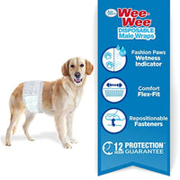 Four Paws Wee-Wee Disposable Male Dog Wraps 36 Count Medium/Large