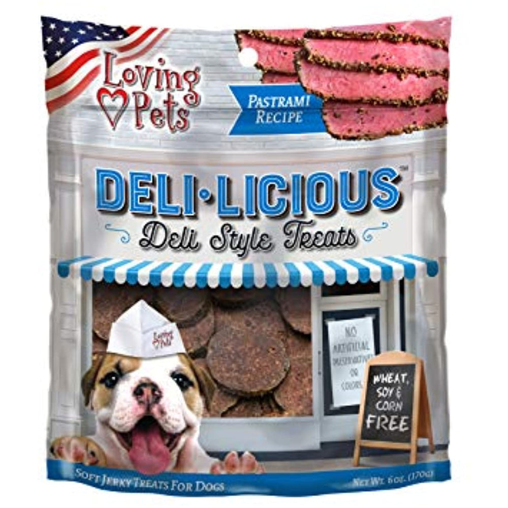 Loving Pets Products Deli-Licious Pastrami Recipe Dog Treat, 6 oz (8080)