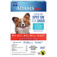 Adams Plus Fleas and Tick Prevention Spot On for Dogs Topical 3 month supply Small Dog 5 to 14 lbs