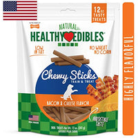 
              Nylabone Healthy Edibles Chewy Dog Treat Sticks Bacon & Cheese 12 oz.
            