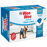 Four Paws Wee Wee Dog Diaper Garment Pads 24 Count