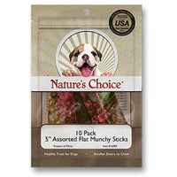 Loving Pets Nature's Choice 5" Assorted Flat Munchy Strips (10 Pack)
