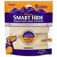 
              Cadet Smart Hide Easily Digestible Rawhide Dog Treats 4"
            
