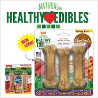 
              Nylabone Healthy Edibles Natural Long Lasting Dog Chew Treats Roast Beef & Chicken & Bacon Regular 3 Count
            