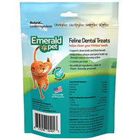 Emerald Pet Feline Dental Crunchy Natural Grain Free Cat Treats, Made in USA, 3 oz, Model: 00404-CO