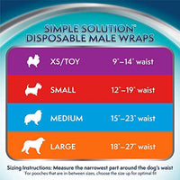 
              Simple Solution Disposable Dog Diapers for Male Dogs | Male Wraps with Super Absorbent Leak-Proof Fit | Excitable Urination, Incontinence, or Male Marking | Small | 12 Count
            