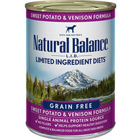 Natural Balance Limited Ingredient Diet Sweet Potato & Venison | Adult Grain-Free Wet Canned Dog Food | 13-oz. Can, (Pack of 12)