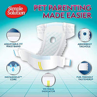 
              Simple Solution True Fit Disposable Dog Diapers for Female Dogs | Super Absorbent with Wetness Indicator | XS/Toy | 12 Count
            