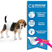 Four Paws Wee-Wee Disposable Dog Diapers 12 Count Medium