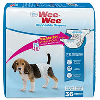 Four Paws Wee-Wee Disposable Dog Diapers 36 Count Medium