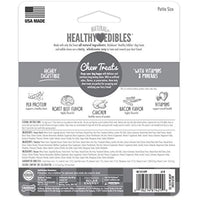 Nylabone Healthy Edibles All Natural Long Lasting Chew Treats Variety Pack, Roast Beef & Chicken & Bacon Petite 3 count, Brown (491151)