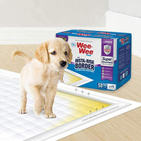 
              Four Paws Wee-Wee Puppy Training Insta-Rise Border Pee Pads 50-Count 22" x 23" Standard Size
            