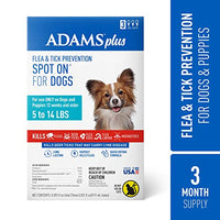 
              Adams Plus Fleas and Tick Prevention Spot On for Dogs Topical 3 month supply Small Dog 5 to 14 lbs
            