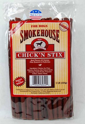 SmokeHouse Chick'n Stix Natural Dog Chew Treats 1-lb bag
