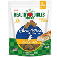 Nylabone Healthy Edibles Natural Chewy Bites Soft Dog Chew Treats Chicken 12 oz.
