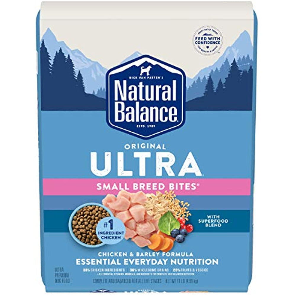 Natural Balance Original Ultra Small Breed Bites Dry Dog Food, Chicken & Barley, 11 Pounds