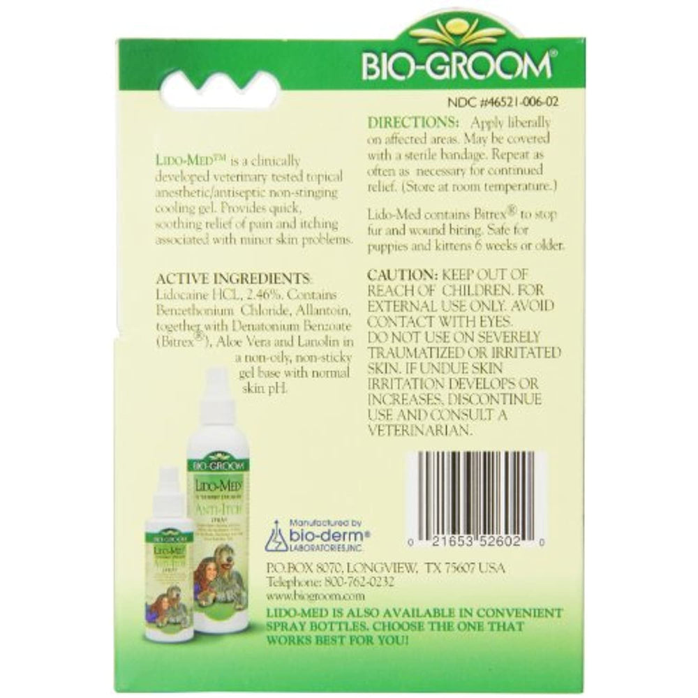 Bio-groom Lido Med Anti Itch Gel, 2-Ounce