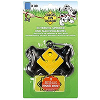 
              Bags on Board Dog Poop Bags Dispenser with 30 Refill Bags | Bone Design Attaches to Most Leashes
            