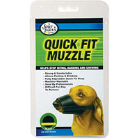 Four Paws Quick Fit Adjustable Dog Muzzle, Black, Size 0 (XXS)
