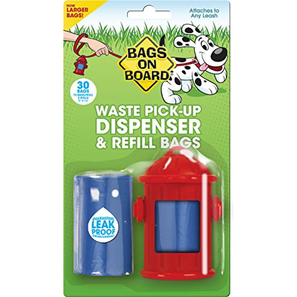 Bags on Board Waste Pickup Dispenser +Refill (Hydrant)