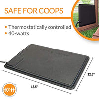 
              K&H Pet Products Thermo-Chicken Heated Pad Black 12.5" x 18.5" 40W
            