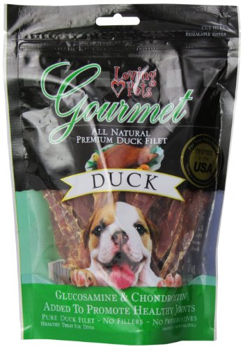 Loving Pets All Natural Premium Duck Strips With Glucosamine & Chondroitin Dog Treats, 6 Oz