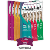 Nulo Freestyle Perfect Purees - Variety Pack - Cat Food, Pack of 10 - Premium Cat Treats, 0.50 oz. Pouches - Meal Topper for Felines - High Moisture Content and No Preservatives