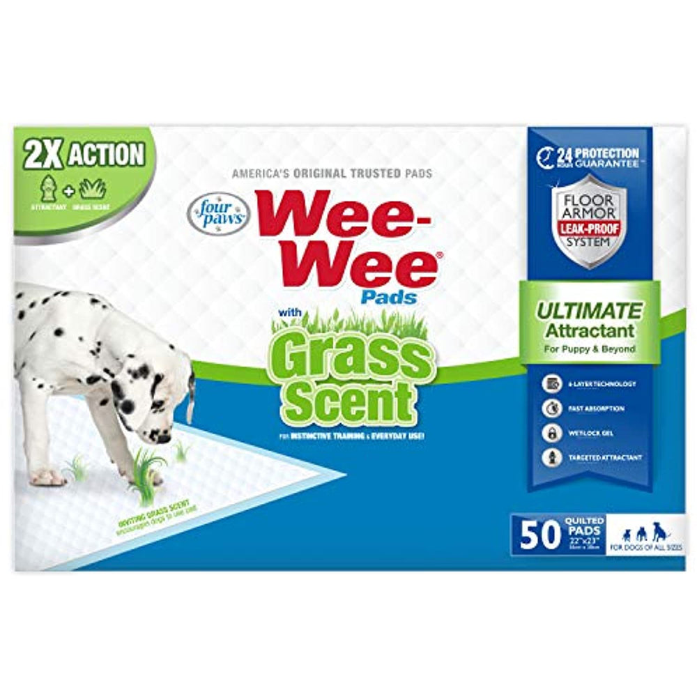 Four Paws Wee-Wee Grass Scented Puppy Pads 50 Count Standard 22