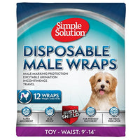 
              Simple Solution Disposable Dog Diapers for Male Dogs | Male Wraps with Super Absorbent Leak-Proof Fit | Toy | 12 Count
            