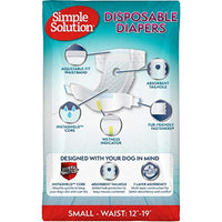 
              Simple Solution Disposable Dog Diapers for Female Dogs | Super Absorbent Leak-Proof Fit | Large | 12 Count
            