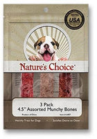 
              Loving Pets Nature's Choice Rawhide Munchy Bones, 4.5in 3ct
            