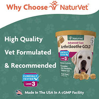 NaturVet ArthriSoothe-Gold Level 3 Advanced Joint Care for Dogs  Soft Chew Dog Supplement with Glucosamine, MSM, Chondroitin & Hyaluronic Acid  Wheat-Free Pet Supplements  70 Ct.