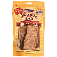 Smokehouse 100-Percent Natural Turkey Breast Dog Treats, 3-Ounce