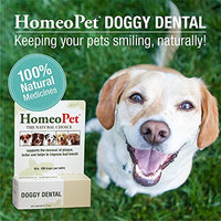 
              HomeoPet DOGGY DENTAL - 100% Natural Pet Medicine. For healthy teeth, gums and breath. Plaque build-up, tartar & bad breath. No brushing required. Dogs of all ages. 15ml/up to 90 doses per bottle
            