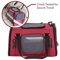 
              Gen7Pets Commuter Buckle In Car Safety Seat and Shoulder Carrier for Dogs and Cats18 inch Burgundy
            