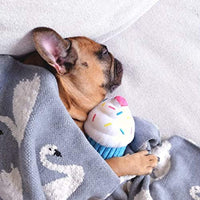 
              ZippyPaws - Cupcake Stuffed Plush Dog Toy with Two Squeakers - Blue
            