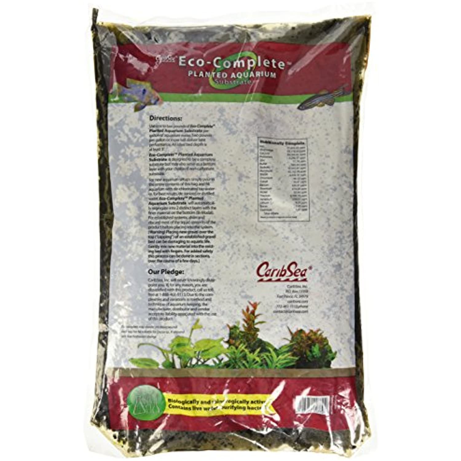 caribsea eco complete black planted aquarium substrate CaribSea Eco Complete Black Planted Aquarium Substrate, 20 lbs